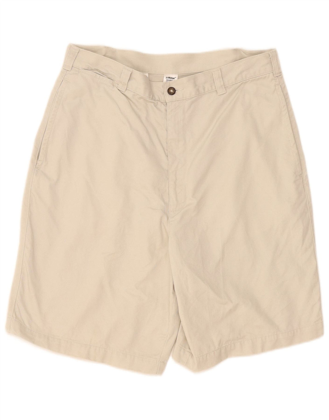 Marks & Spencer Herren-Chinoshorts, W32, mittelbeige Baumwolle