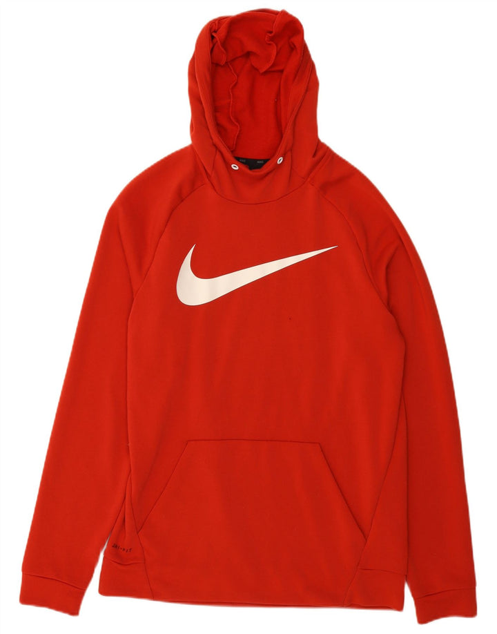 Nike Herren Dri Fit Graphic Kapuzenpullover Mittelorange Polyester