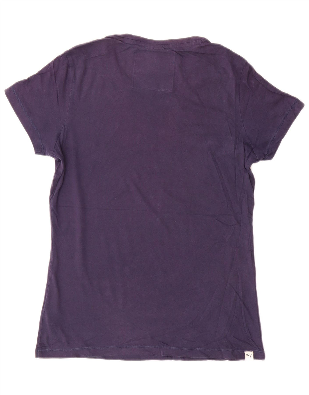 Puma Damen Grafik T-Shirt Top UK 12 Medium Marineblau Baumwolle