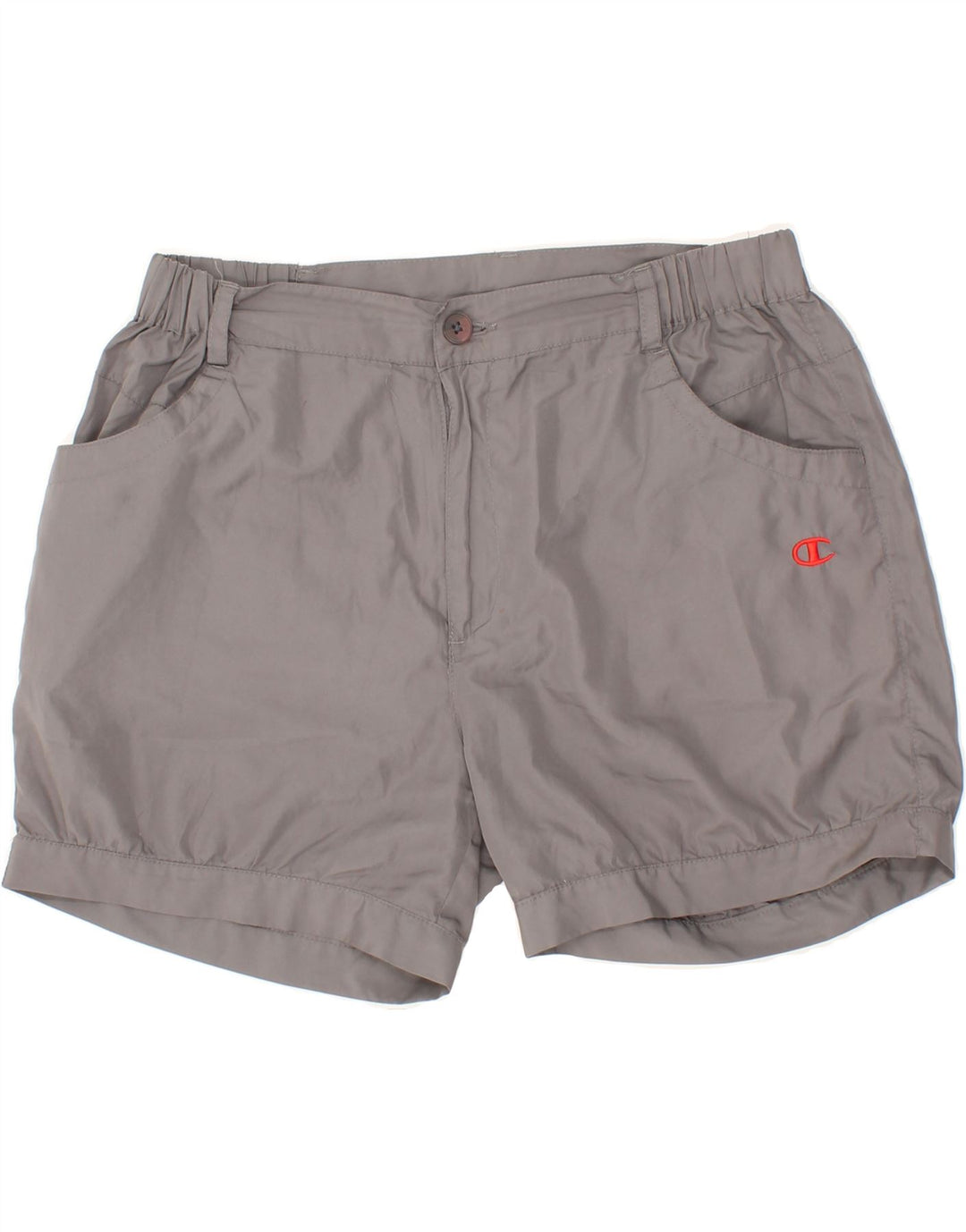 CHAMPION Womens Casual Shorts UK 14 Large W32 Grey Polyester Vintage Champion and Second-Hand Champion from Messina Hembry 