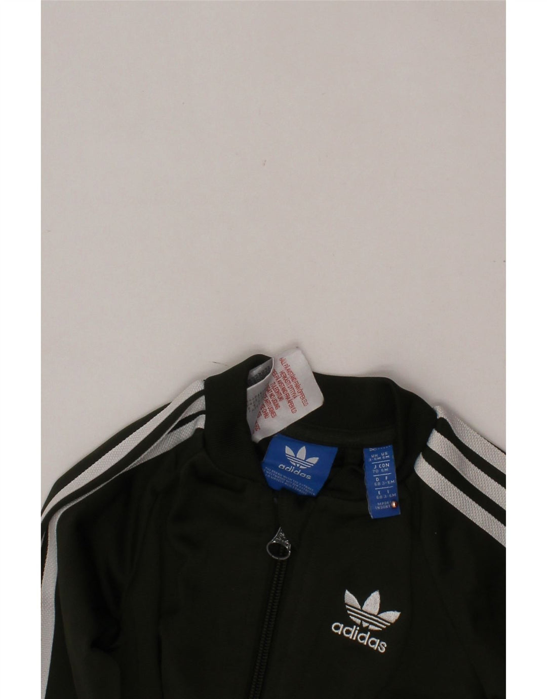 ADIDAS Baby-Jungen-Trainingsanzug, Oberteil, Jacke, 3–6 Monate, Khaki, Polyester