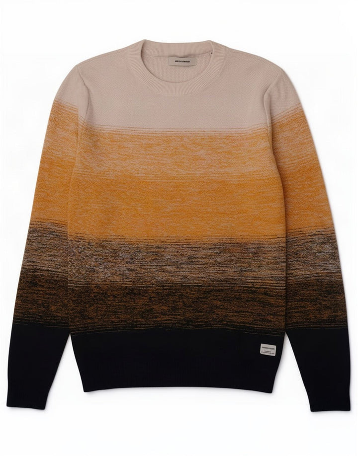 Jack & Jones Herren-Pullover mit Rundhalsausschnitt, klein, mehrfarbig gestreift