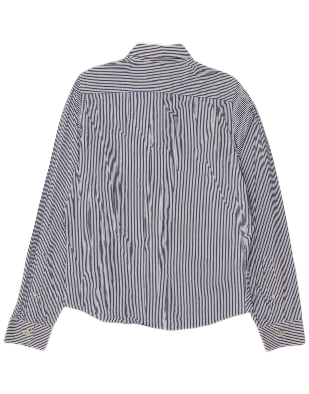 Hollister Herrenhemd XL, blaue Nadelstreifen-Baumwolle