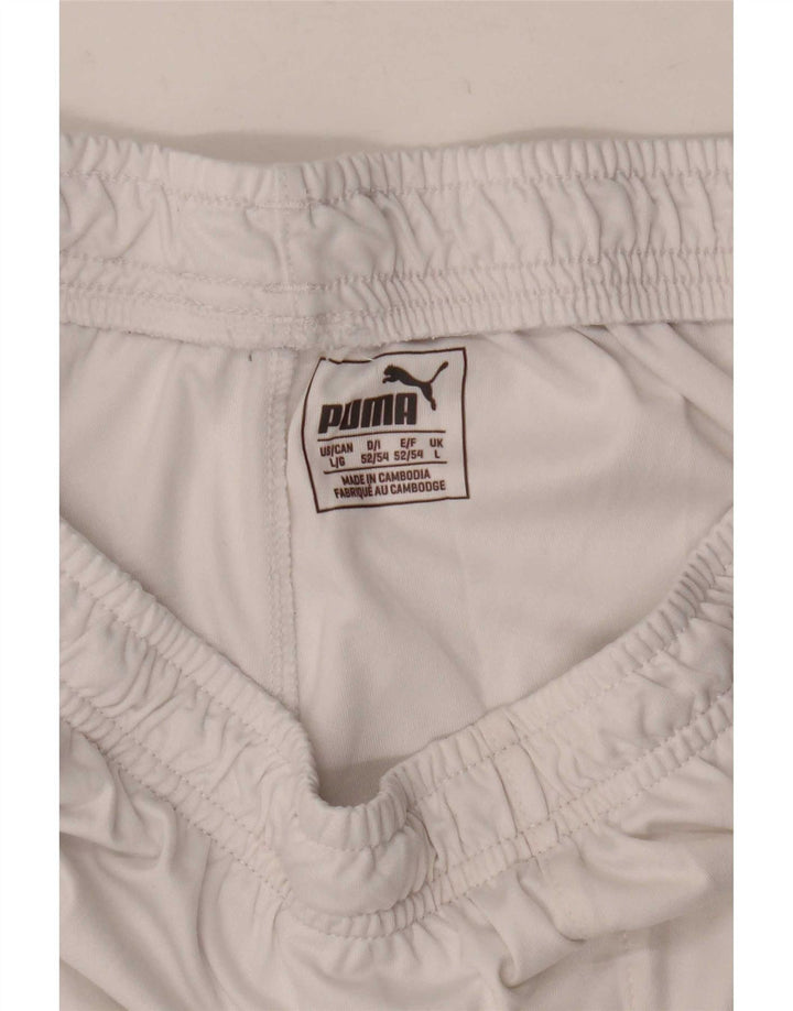 Puma Herren-Sportshorts, groß, weißes Polyester