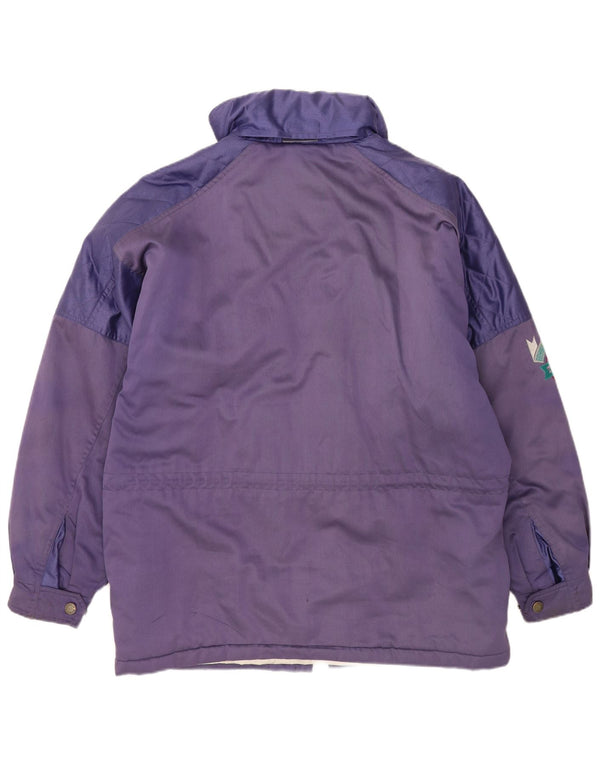 Sergio Tacchini Herren Loose Fit Wattierte Jacke UK 40 Large Lila Farbblock
