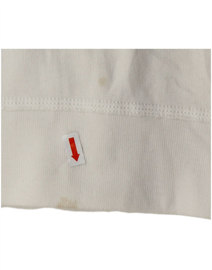 HOLLISTER Damen-Trainingsanzugoberteil mit Grafik, Größe UK 14, Größe L, weiße Baumwolle