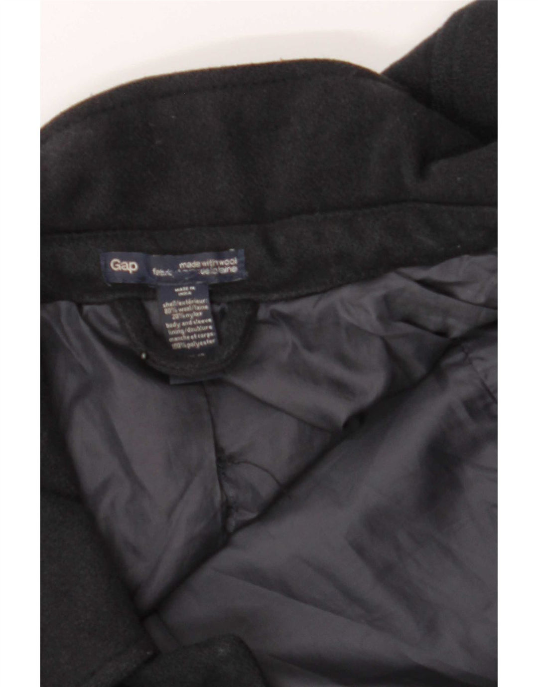 Gap Damenmantel UK 10 Small Marineblaue Wolle