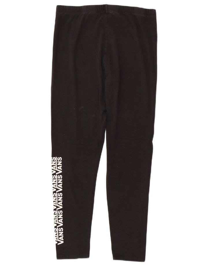 VANS Damen Graphic Leggings UK 18 XL Schwarz Baumwolle