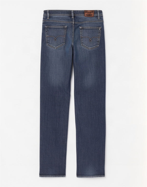 Pierre Cardin Herren Straight Jeans W36 L34 Marineblaue Baumwolle
