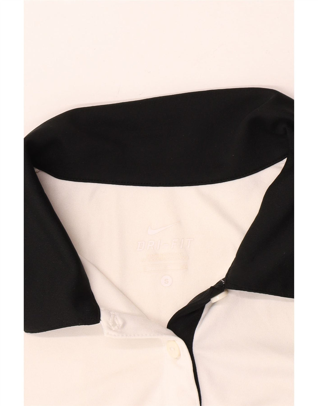 Nike Damen Dri Fit Poloshirt UK 10 Small Weiß Farbblock