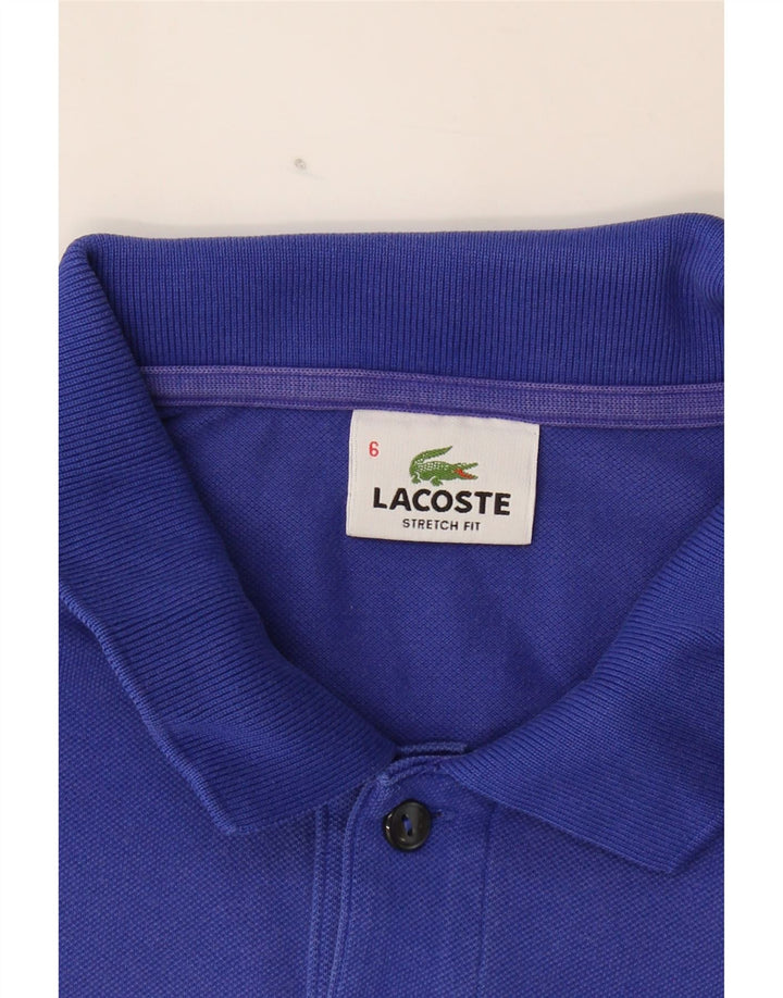 LACOSTE Mens Stretch Polo Shirt Size 6 XL Blue Cotton Vintage Lacoste and Second-Hand Lacoste from Messina Hembry 