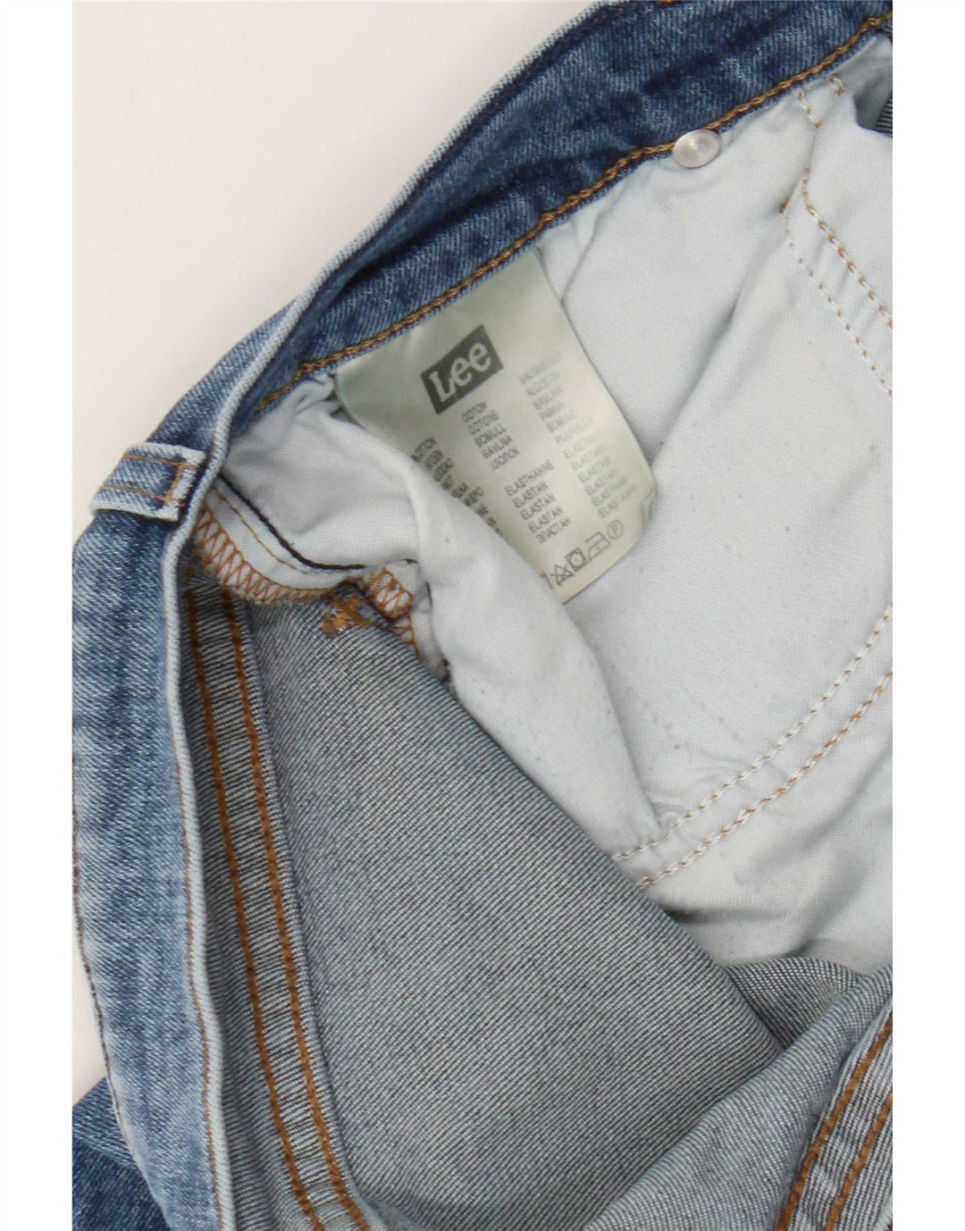 Lee Herren Rider Straight Jeans W34 L26 Blaue Baumwolle
