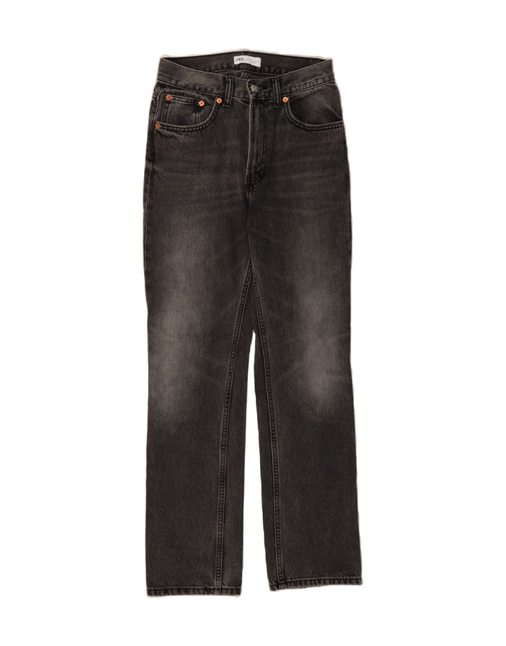 ZARA Womens Straight Jeans W26 L31 Black Cotton Vintage Zara and Second-Hand Zara from Messina Hembry 