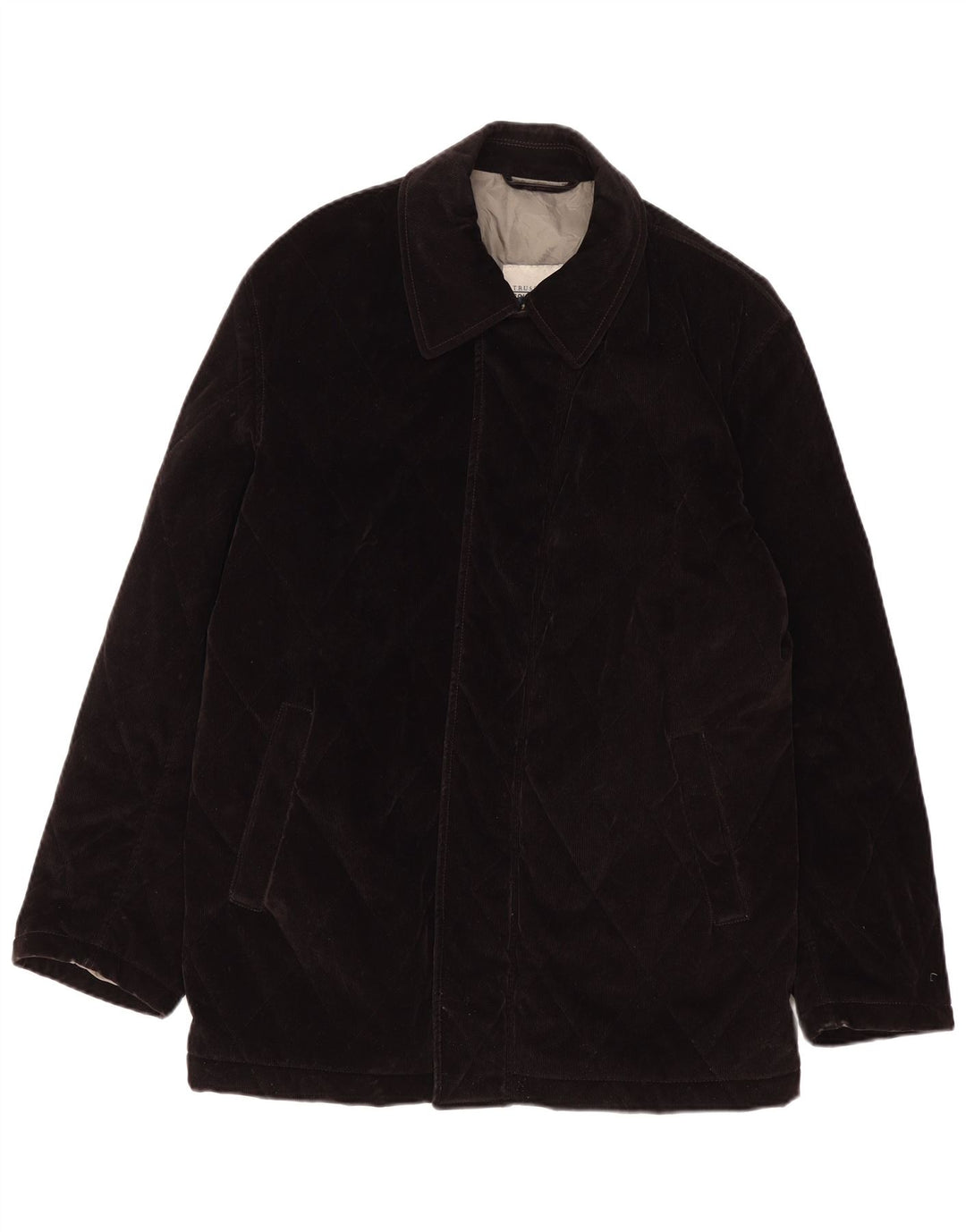 Trussardi Herren gesteppte Cordjacke IT 50 Large Braun