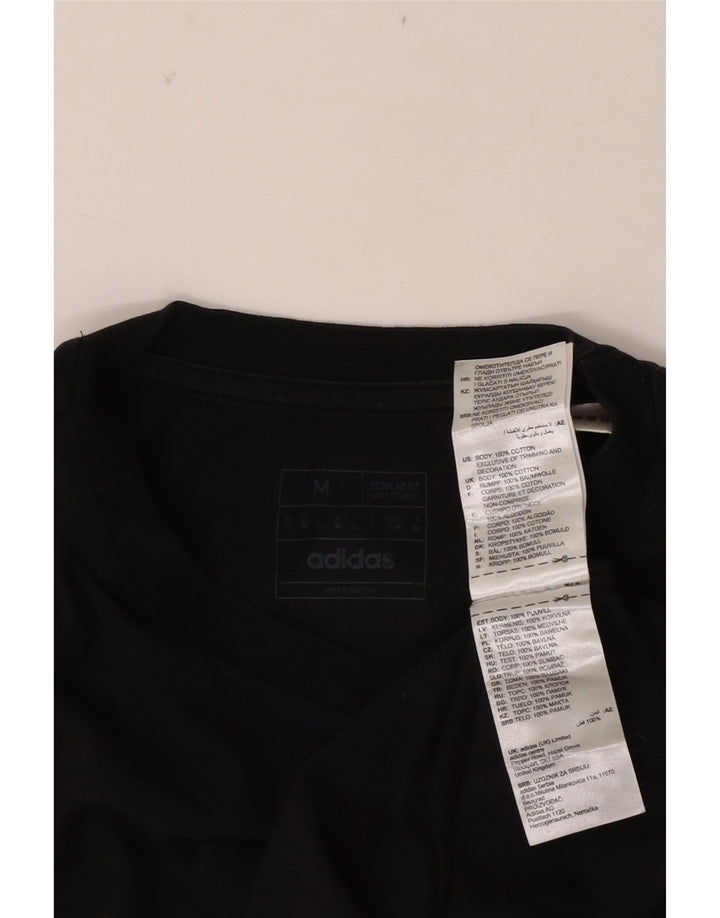 Adidas Herren Regular Fit Graphic T-Shirt Top Mittelschwarze Baumwolle