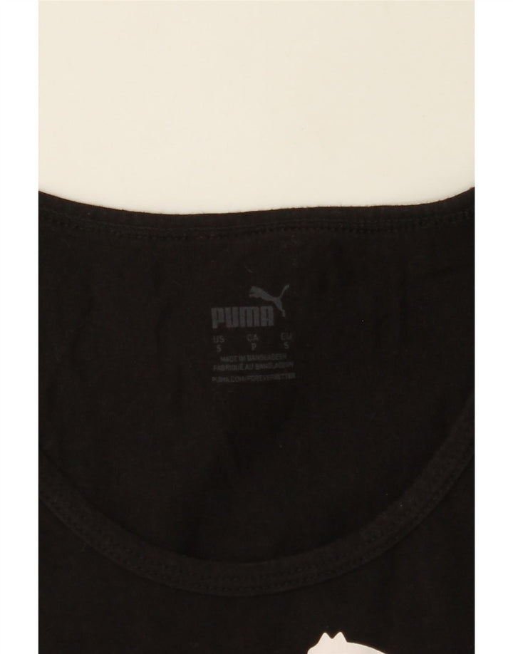 PUMA Mens Graphic Vest Top Small Black Cotton Vintage Puma and Second-Hand Puma from Messina Hembry 