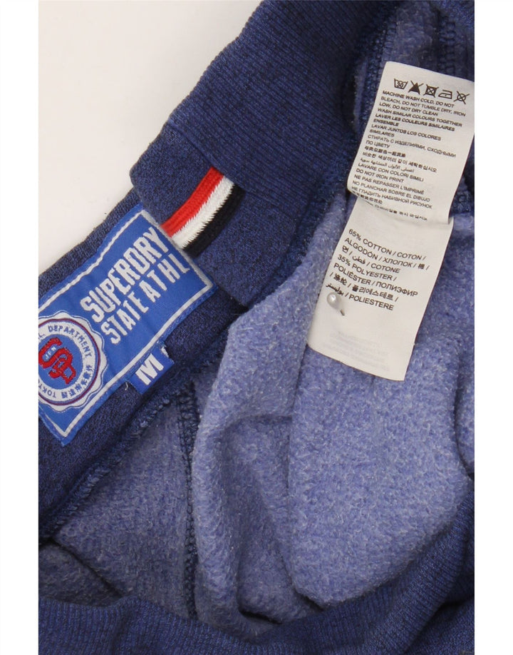 Superdry Herren Grafik-Sportshorts aus mittelblauer Baumwolle