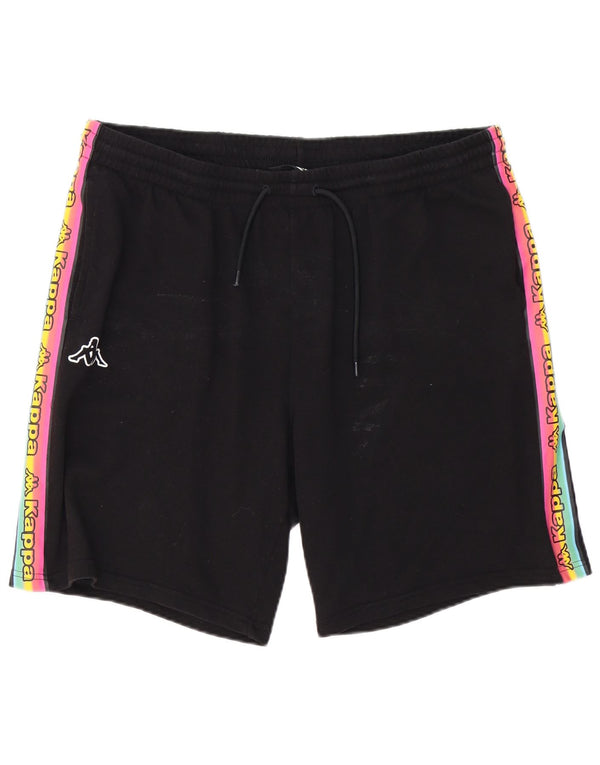 Kappa Herren Graphic Sport Shorts 3XL Schwarz Colourblock Baumwolle