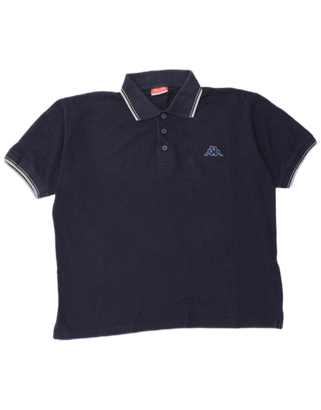 Kappa Herren-Poloshirt, mittelmarineblaue Baumwolle
