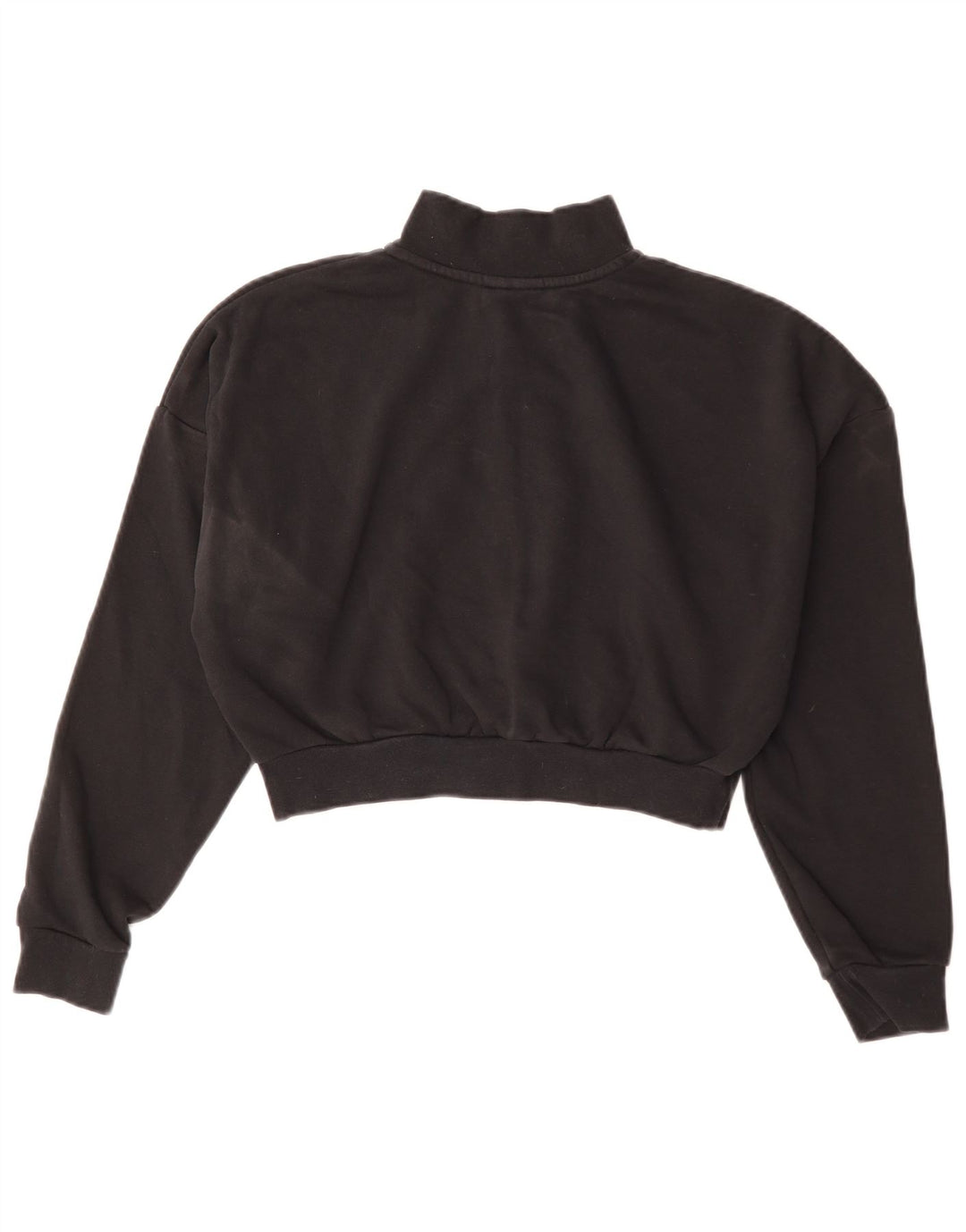 Nike Damen-Sweatshirt mit übergroßem Crop-Ausschnitt und Reißverschluss, Gr. 10, Größe S, Schwarz