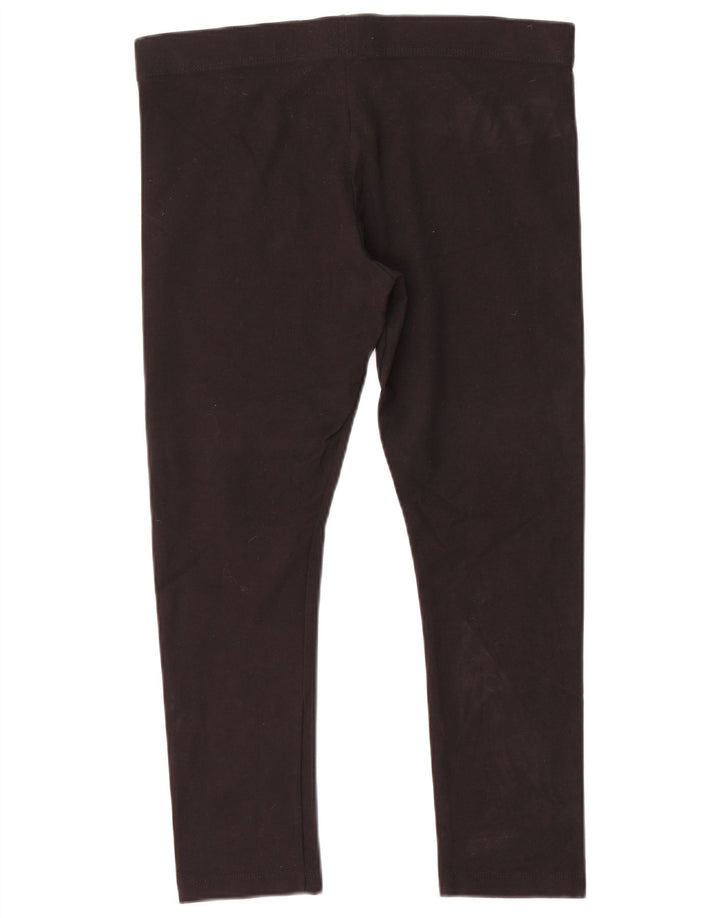 Dkny Womens Crop Leggings UK 14 Große schwarze Baumwolle