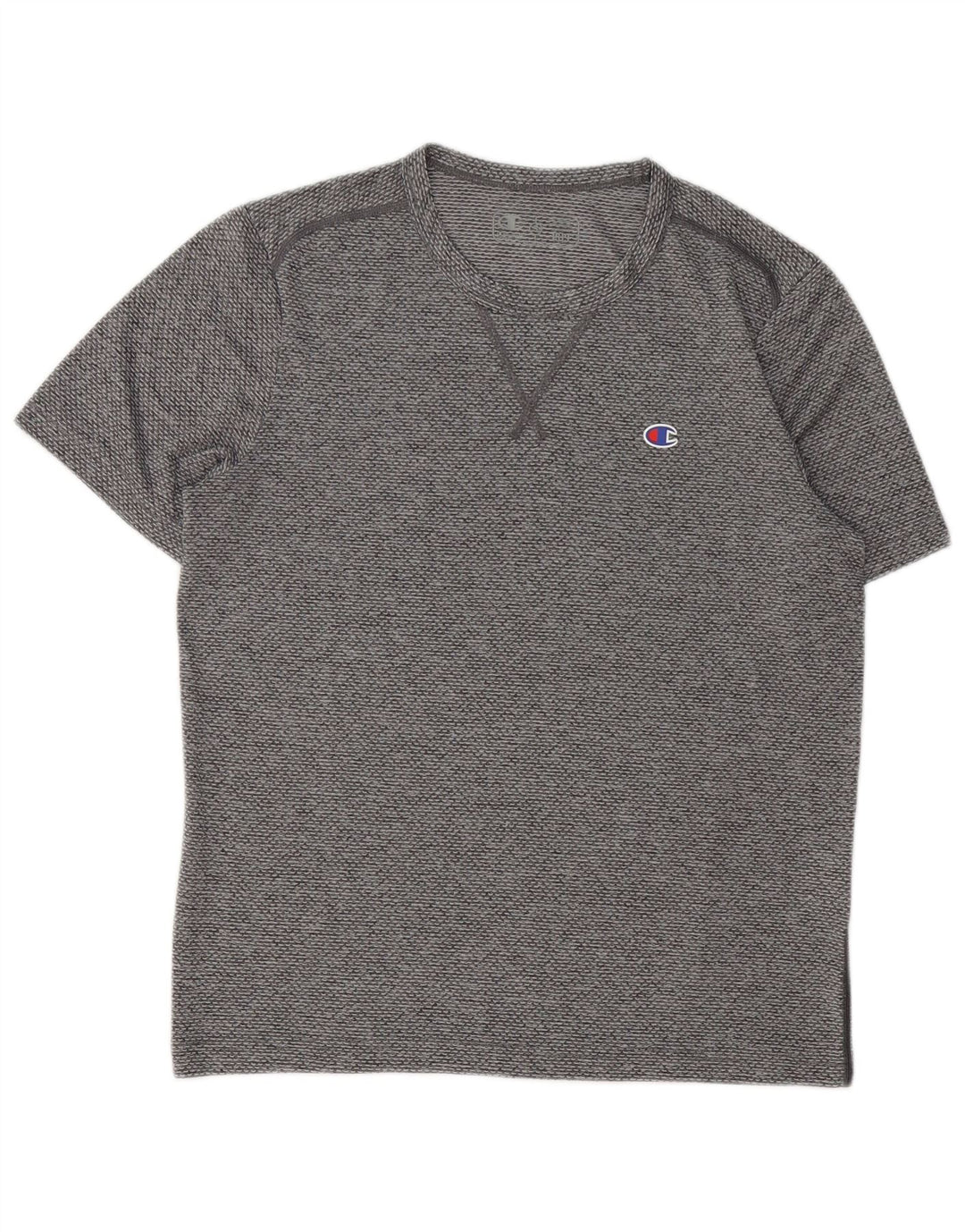Champion Herren T-Shirt Top Small Grau geflecktes Polyester