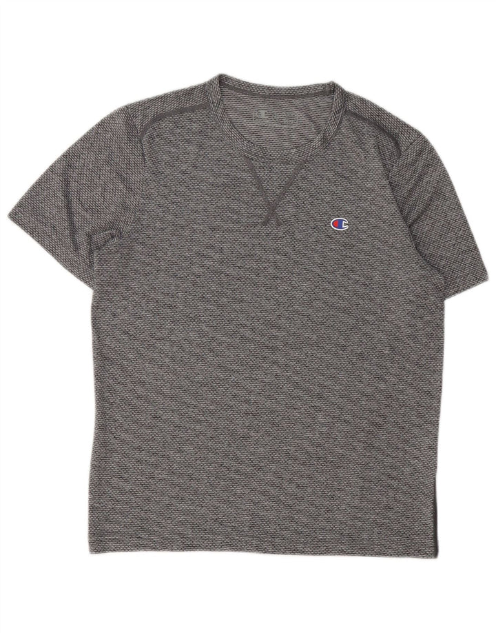 Champion Herren T-Shirt Top Small Grau geflecktes Polyester