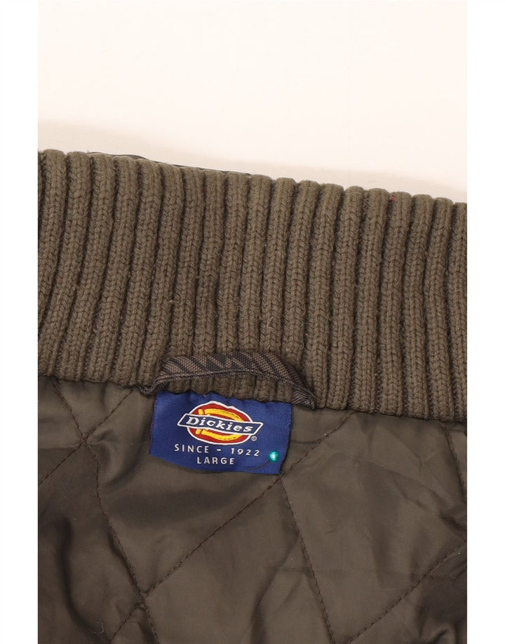 Dickies Damen-Bomberjacke mit Kapuze, wattiert, Gr. 14, Größe L, Grau, Hahnentrittmuster