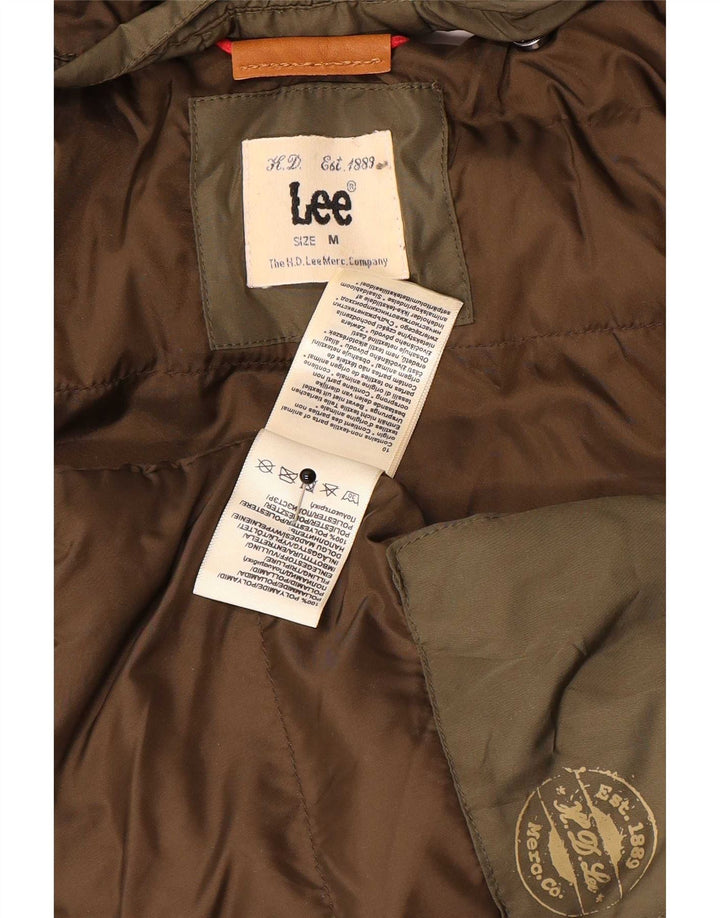 Lee Wattierte Damenjacke mit Kapuze, UK 14, Medium Khaki, Polyamid