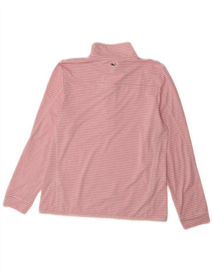 VINEYARD VINES Damen Pullover-Trainingsanzugoberteil UK 14 Mittelrosa gestreift