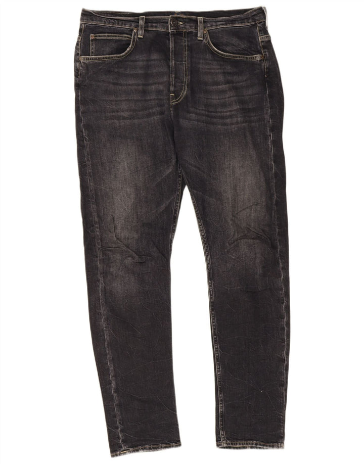 Lee Herren Heath Slim Jeans W32 L32 Schwarze Baumwolle