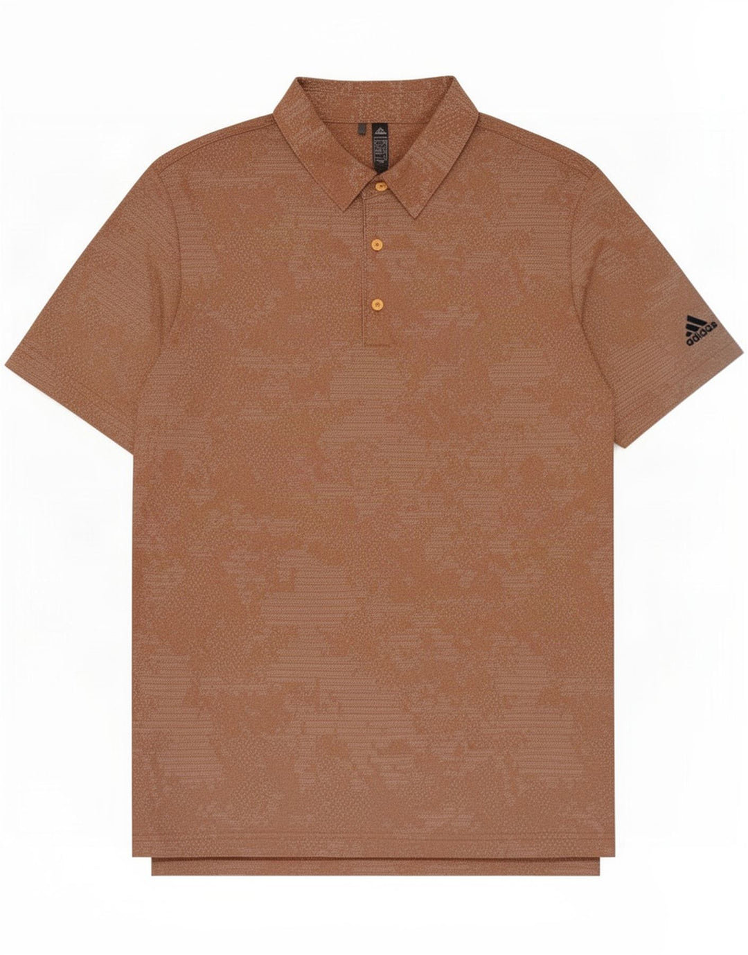 Adidas Herren-Poloshirt, groß, braun, geometrisch, Polyester
