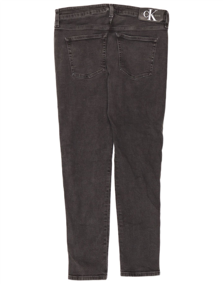 Calvin Klein Herren Graphic Slim Jeans W34 L32 Graue Baumwolle