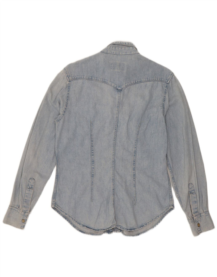 Rifle Damen Jeanshemd UK 14 Mittelblaue Baumwolle