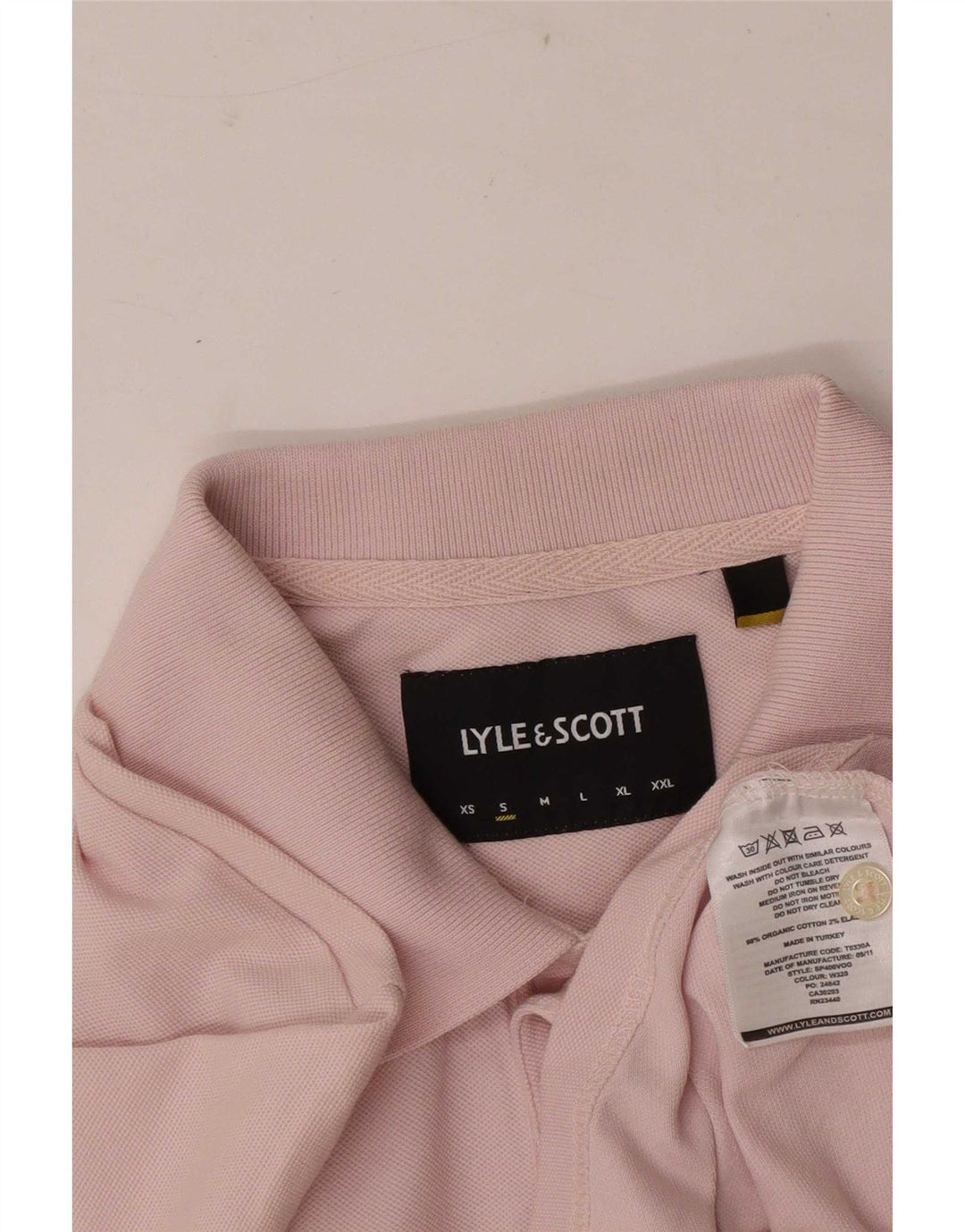 Lyle & Scott Herren-Poloshirt, klein, rosa, Baumwolle