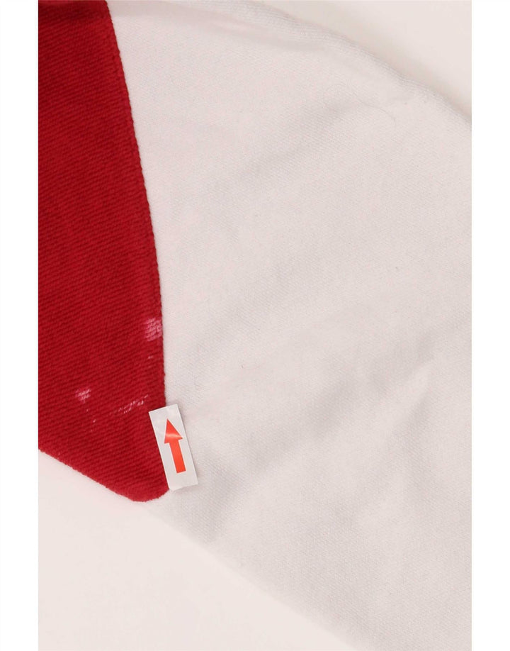 Champion Herren-Sweatshirt-Pullover aus mittelweißer Colourblock-Baumwolle