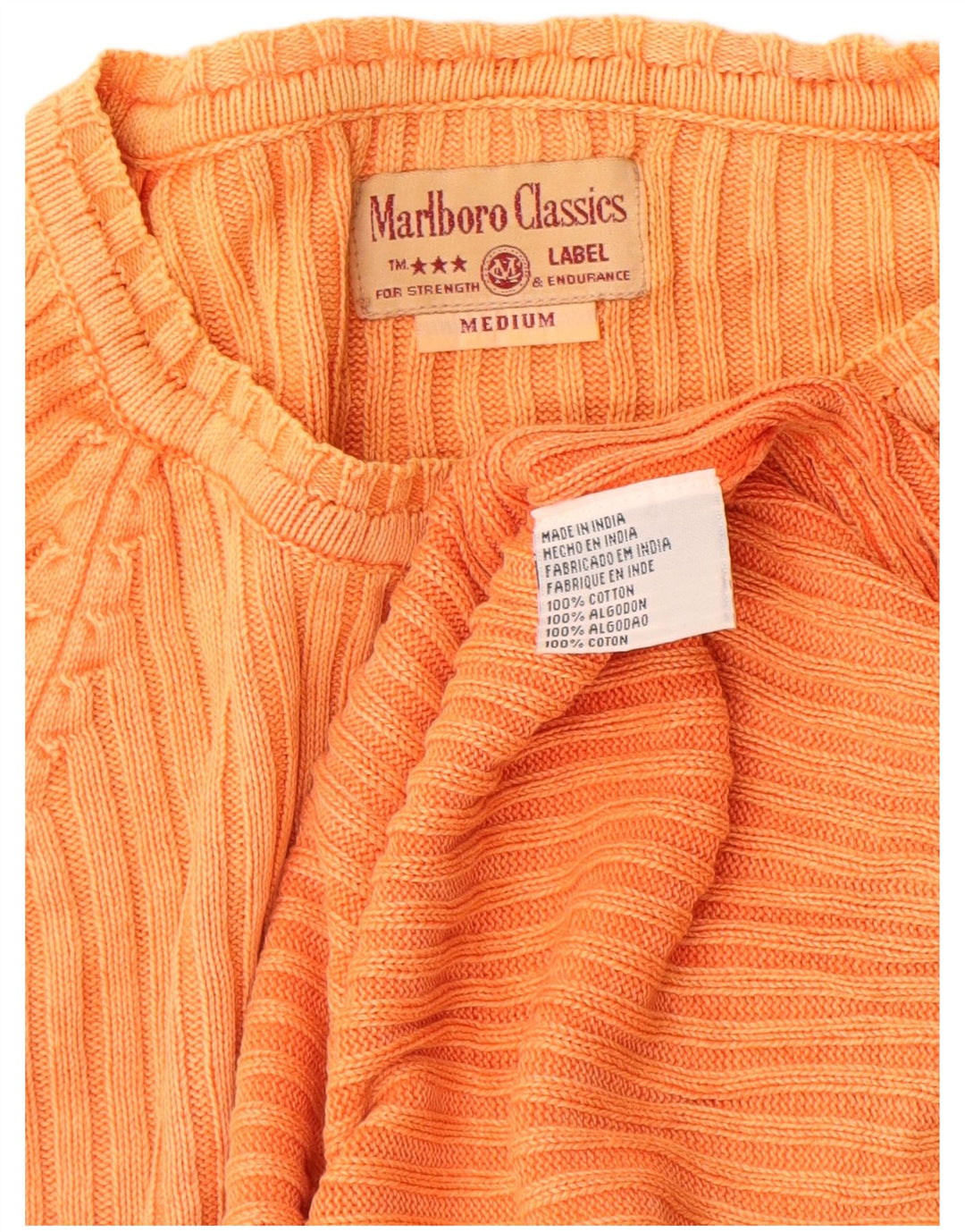 MARLBORO CLASSICS Damen-Pullover mit U-Boot-Ausschnitt, UK 12, Mittelorange