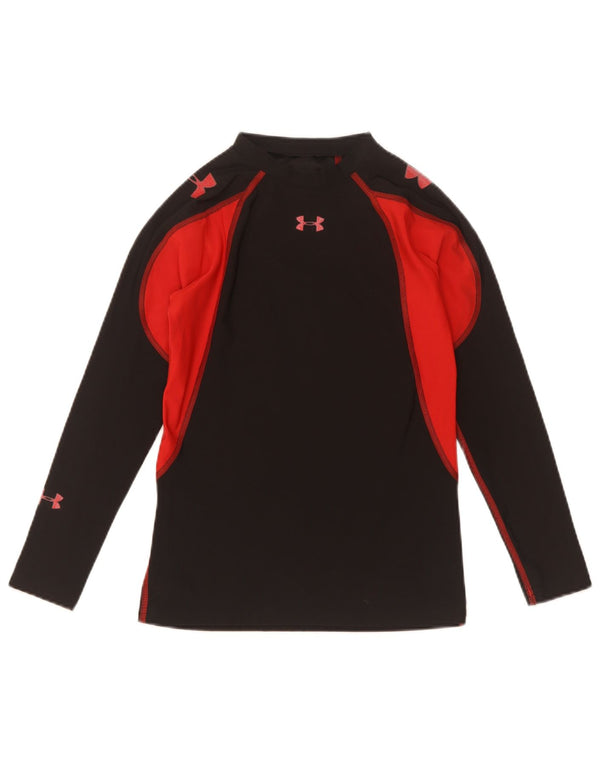 Under Armour Jungen Heat Gear Graphic Top Langarm 11–12 Jahre Large Schwarz