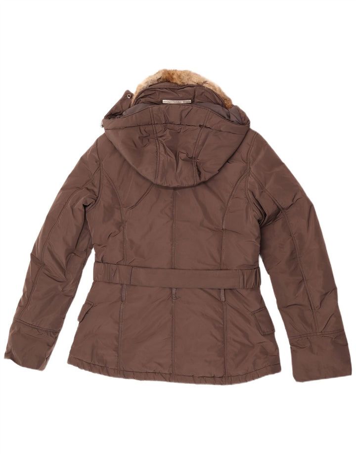 Slam Damen-Jacke mit Kapuze, gepolstert, UK 16, Größe L, braun, Polyester