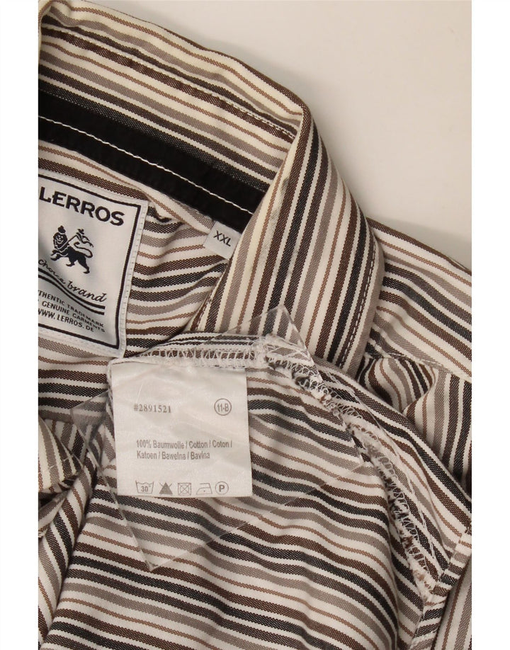 LERROS Herrenhemd 2XL grau gestreift aus Baumwolle