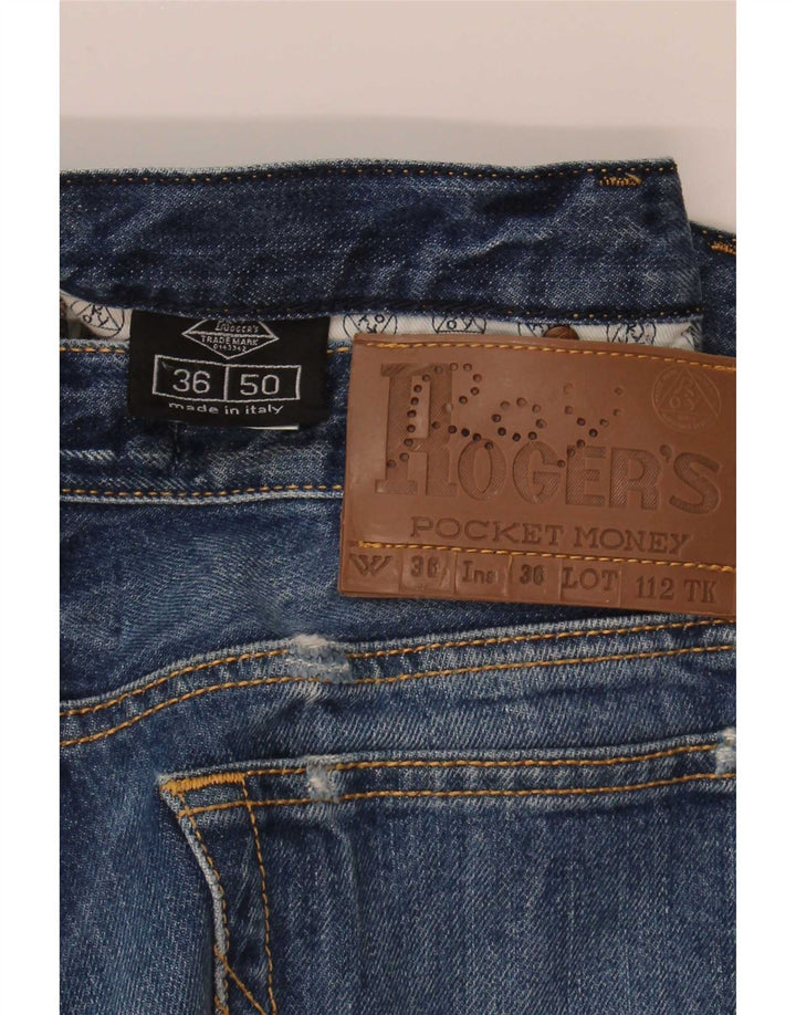 Roy Rogers Herren Thanaz Distressed Denim Shorts IT 50 Large W36 Blau
