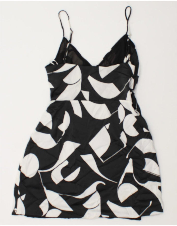 Zara Mini-Sommerkleid für Damen, Größe S, Schwarz, geometrisch