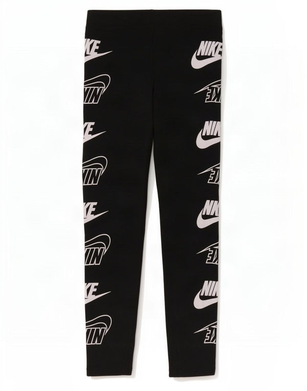 Nike Damen Graphic Leggings UK 12 Medium Schwarz