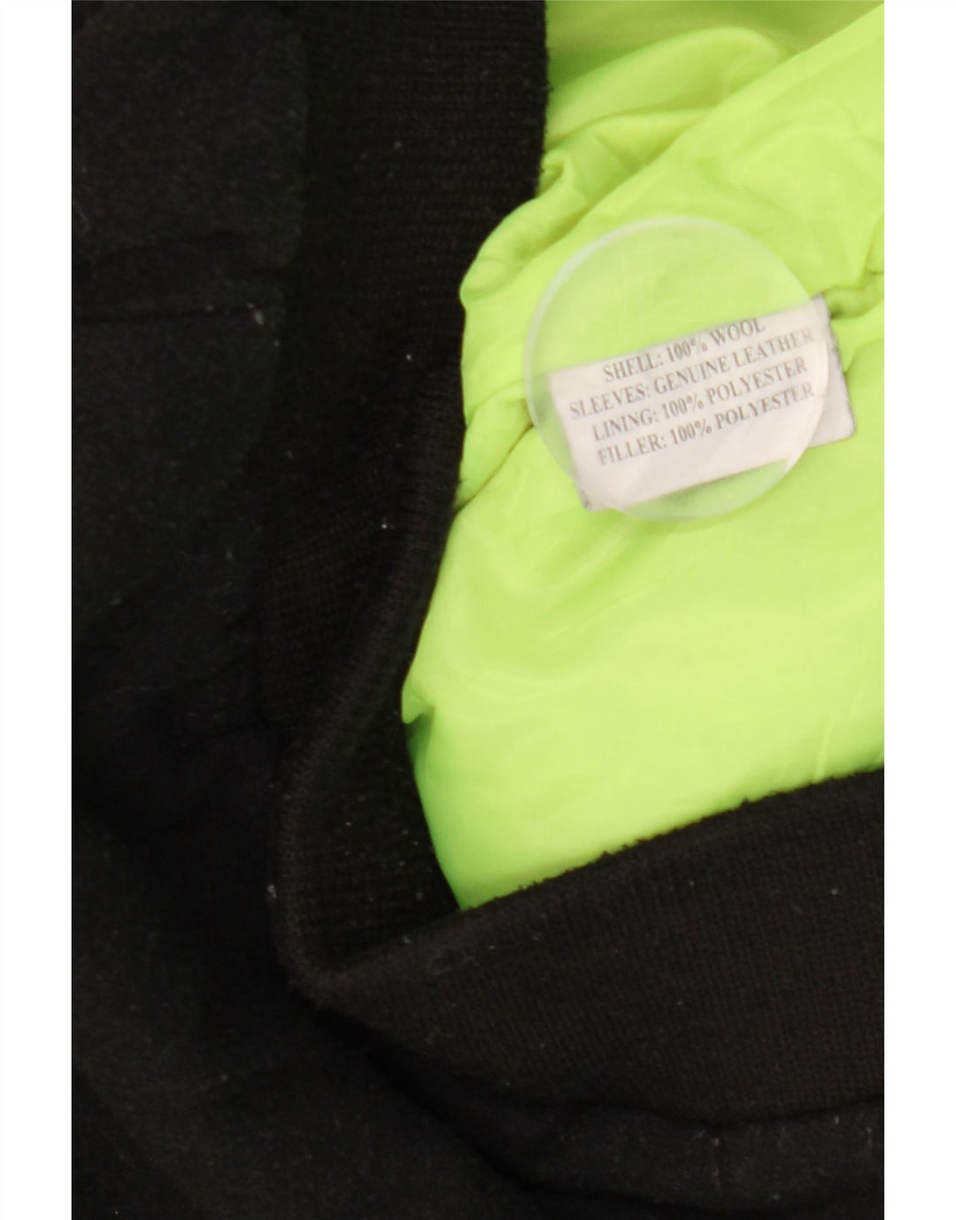 Dolly Noire Herren-Bomberjacke mit Grafik, UK 40, große schwarze Wolle