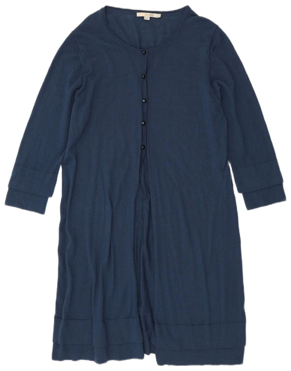 Boden Damen-Strickjacke mit 3/4-Ärmeln, lang geschnitten, UK 20 2XL, marineblaue Wolle