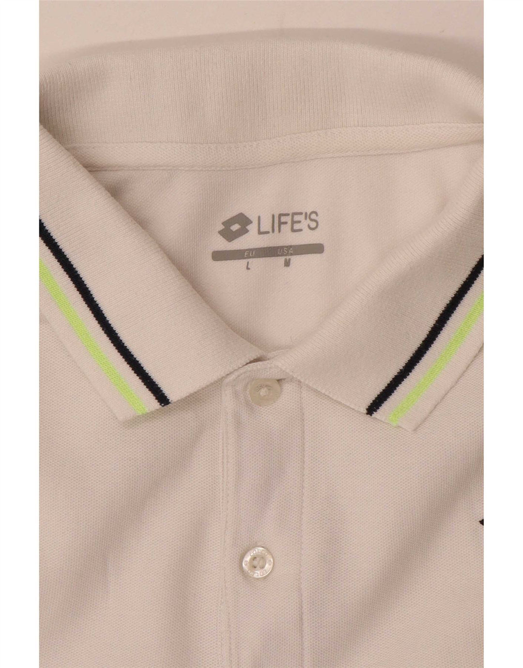 Lotto Herren Poloshirt Mittelweiß gestreift