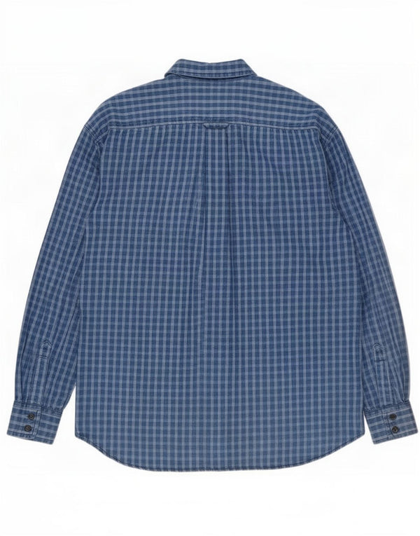 Lee Herrenhemd XL, blau kariert, Baumwolle