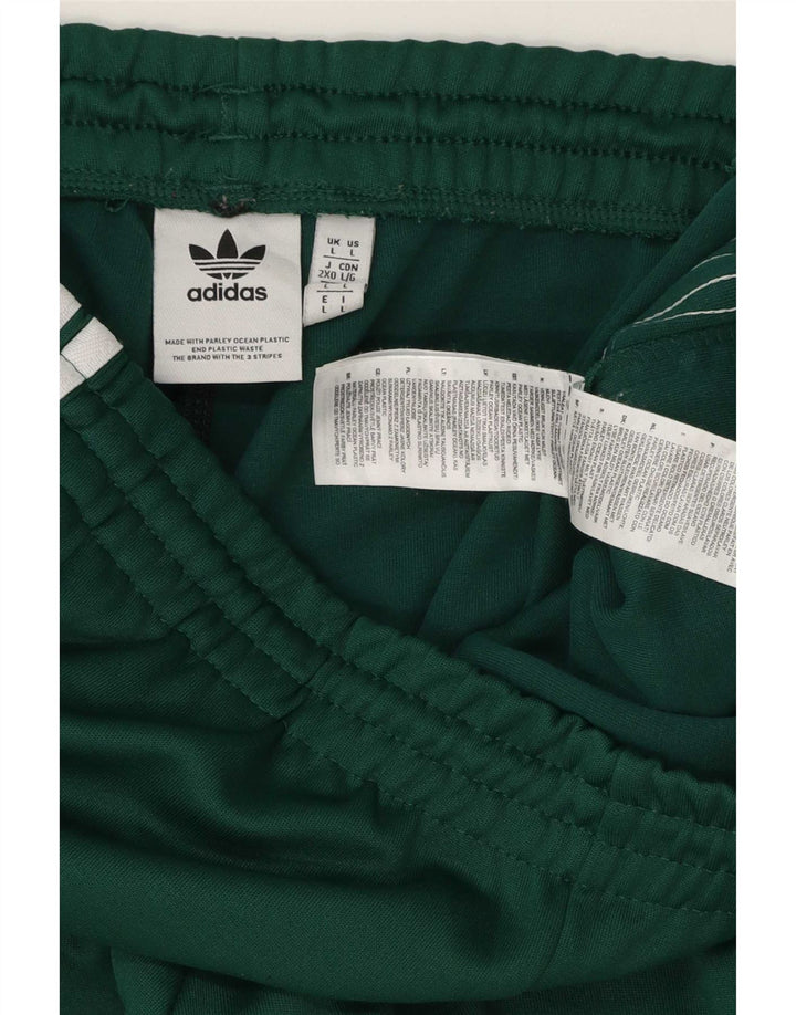 Adidas Herren-Trainingshose, Jogginghose, Größe L, Grün, Polyester