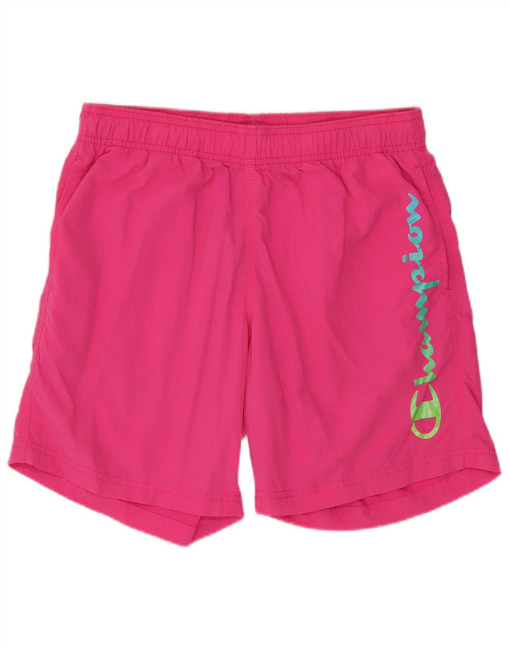 Champion Herren-Sportshorts mit Grafik, Größe S, rosa Nylon