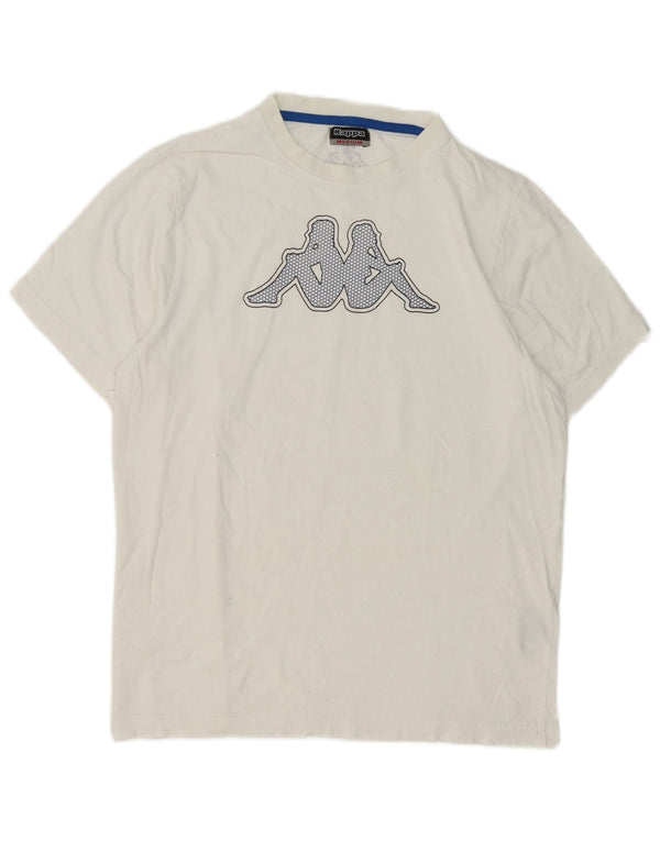 Kappa Herren-T-Shirt mit Grafik, mittelweiße Baumwolle